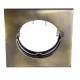 Foco fijo cuadrado 75x75mm empotrar para Lámpara GU10/MR16, Níquel Mate, Cuero, Titanio ó Cromo